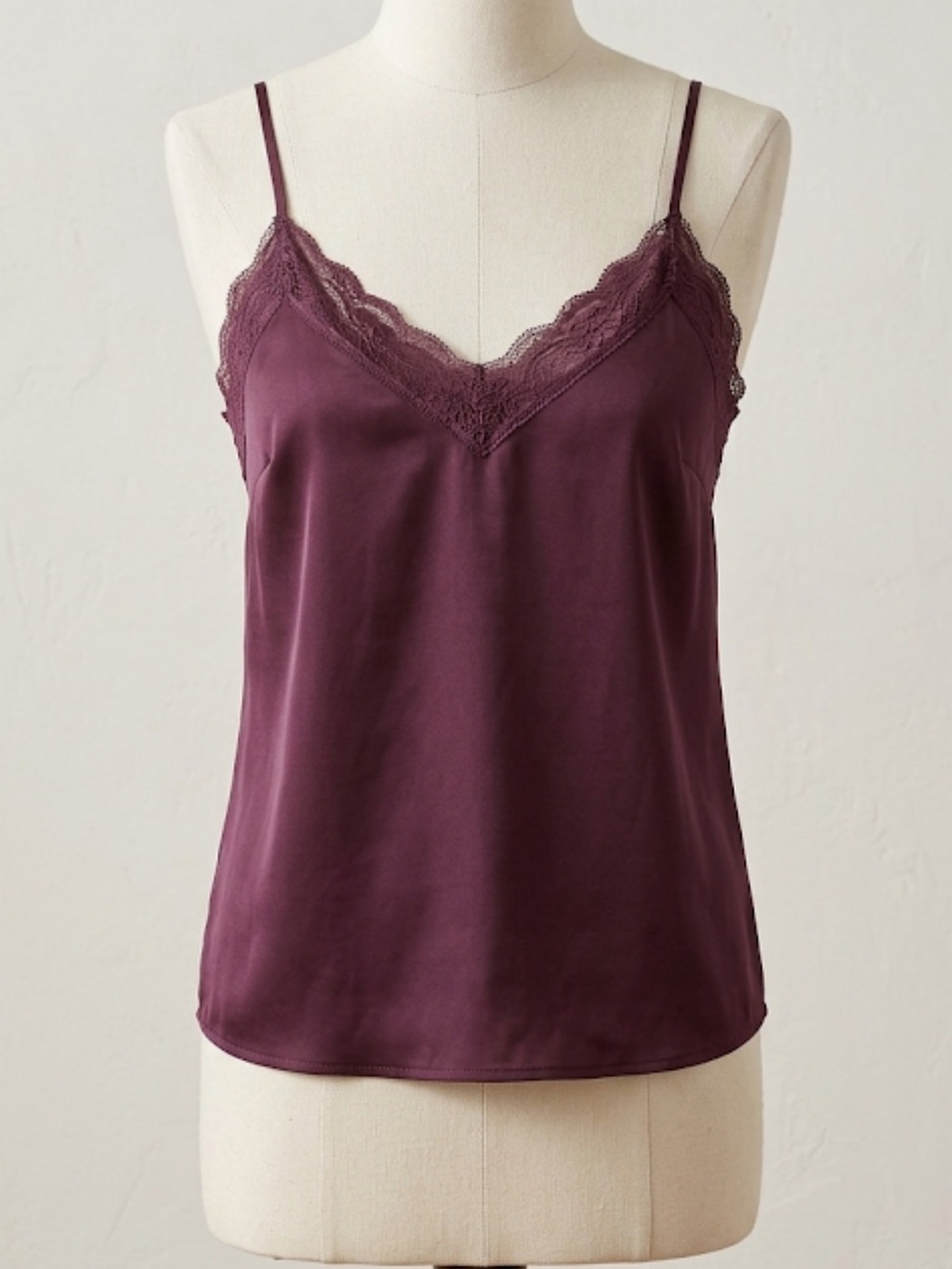 Old Navy Plum Lace-Trim Spaghetti Strap Cami